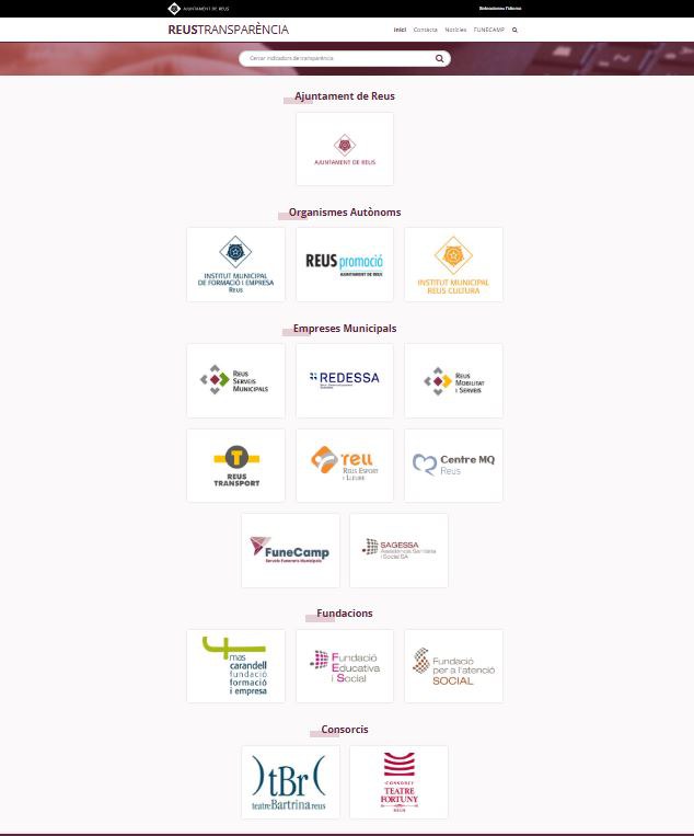 1.13.1.01 - Completar el mapa de portals de transparència de les entitats públiques dependents de l'Ajuntament de Reus.