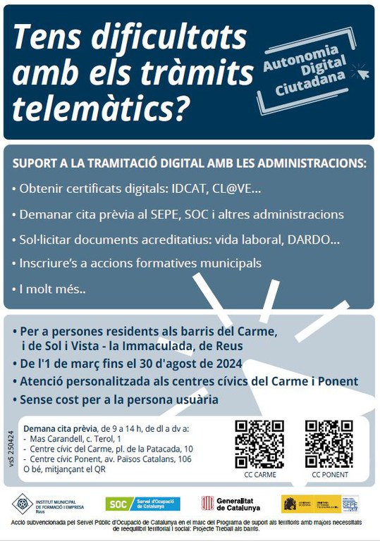 1.11.2.10 - Empoderar la ciutadania vers l'administració electrònica a través d'accions de suport i acompanyament.