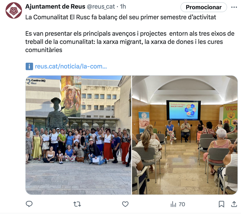 1.13.2.09 - Establir una estratègia de comunicació conjunta a les xarxes de l’Ajuntament de Reus amb visió de grup, alineades amb els objectius estratègics del govern de Reus, dotades dels recursos adients per fer-ne un ús racional i sostenible i fomentant un comportament ètic i responsable.